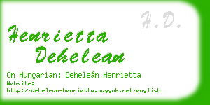 henrietta dehelean business card